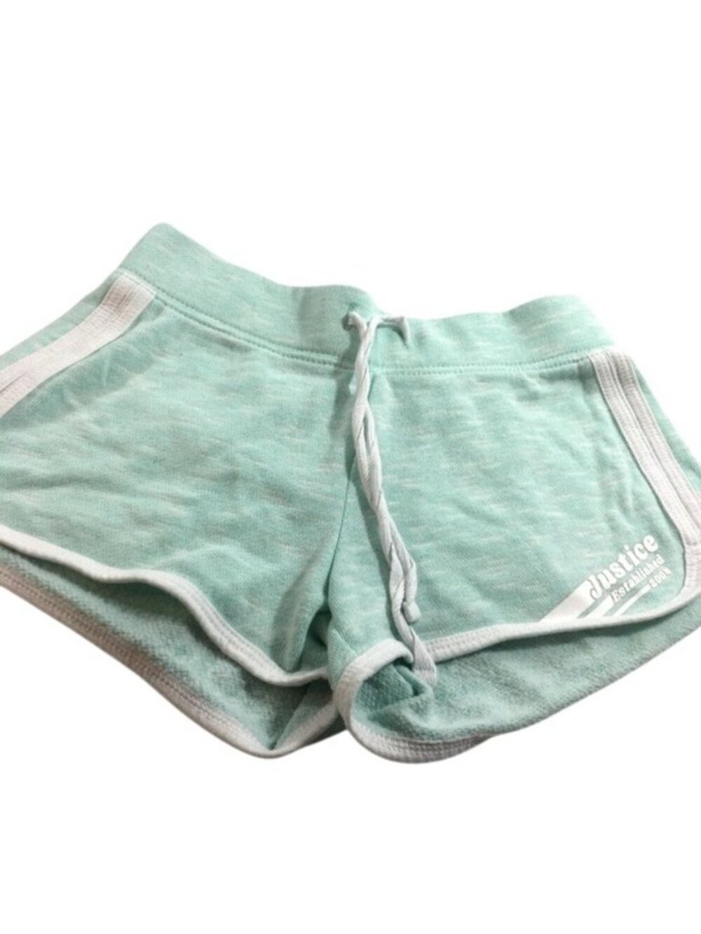 Justice Active Girls Shorts Green/White Size 7 NWOT